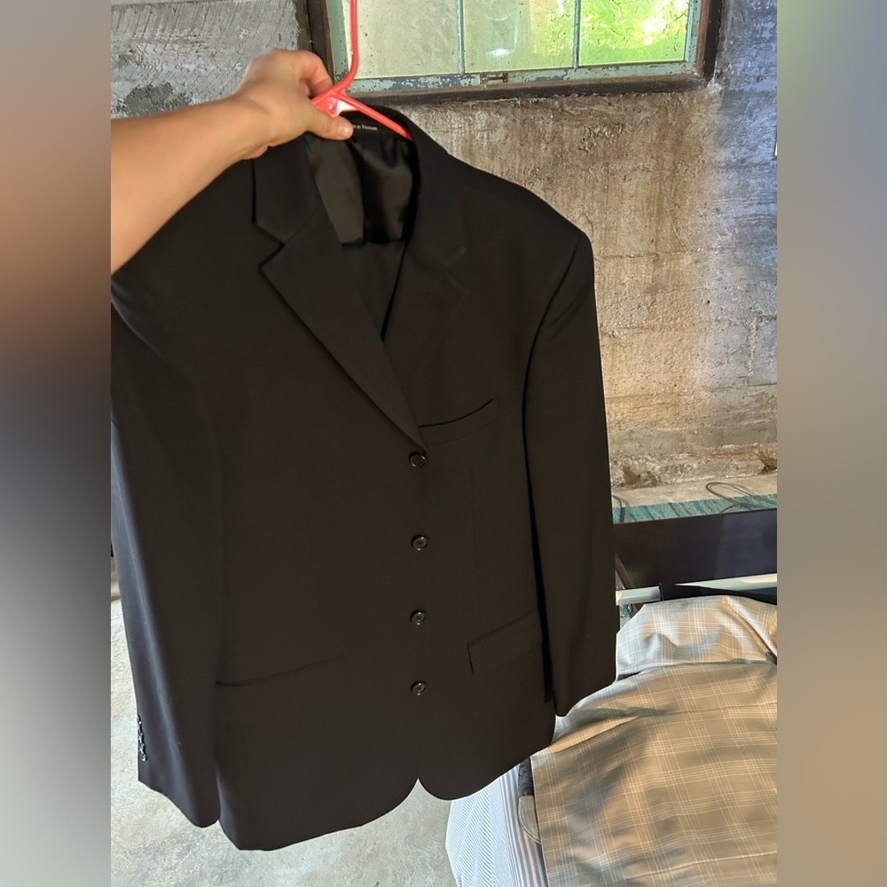 Black men’s suit 100% wool